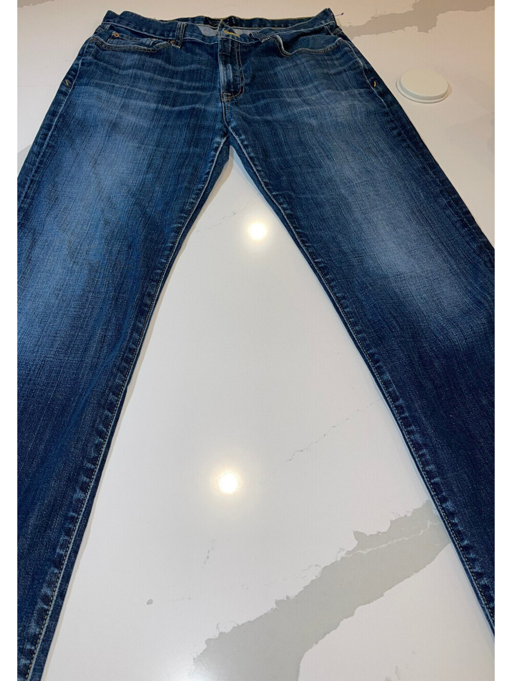 DESIGNER LUCKY BRAND BLUE VINTAGE STRAIGHT DENIM JEANS PANTS SZ W33 x L34 33x34